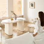 Terrazzo dining table combining premium quality with safety and stylish design