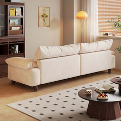 Wooden Three-Seater Sofa with Armrests – Oversized Comfort and Style