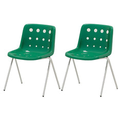 Stackable Scandinavian Style Plastic & Acrylic Side Chair with Low Back Dining Chairs