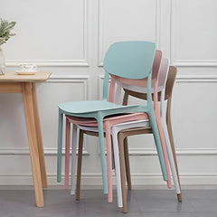 Scandinavian Style Plastic & Acrylic Stackable Kitchen & Dining Side Chair Dining Chairs