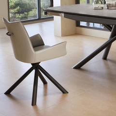 Modern Upholstered Dining Chair Set of 2 Faux Leather