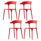 Stackable Nordic acrylic dining chair with backrest and acrylic legs