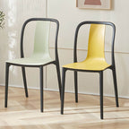 Low-back plastic and acrylic side chair with modern style for kitchen and dining areas