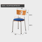 Retro-style dining table with smooth edges, perfect for family meals and work
