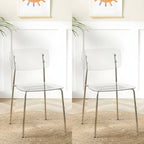 Transparent acrylic dining chair with modern design, perfect for living room and kitchen seating