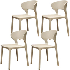 Scandinavian Stackable Side Chair with Open Back and Plastic & Acrylic Material Dining Chairs