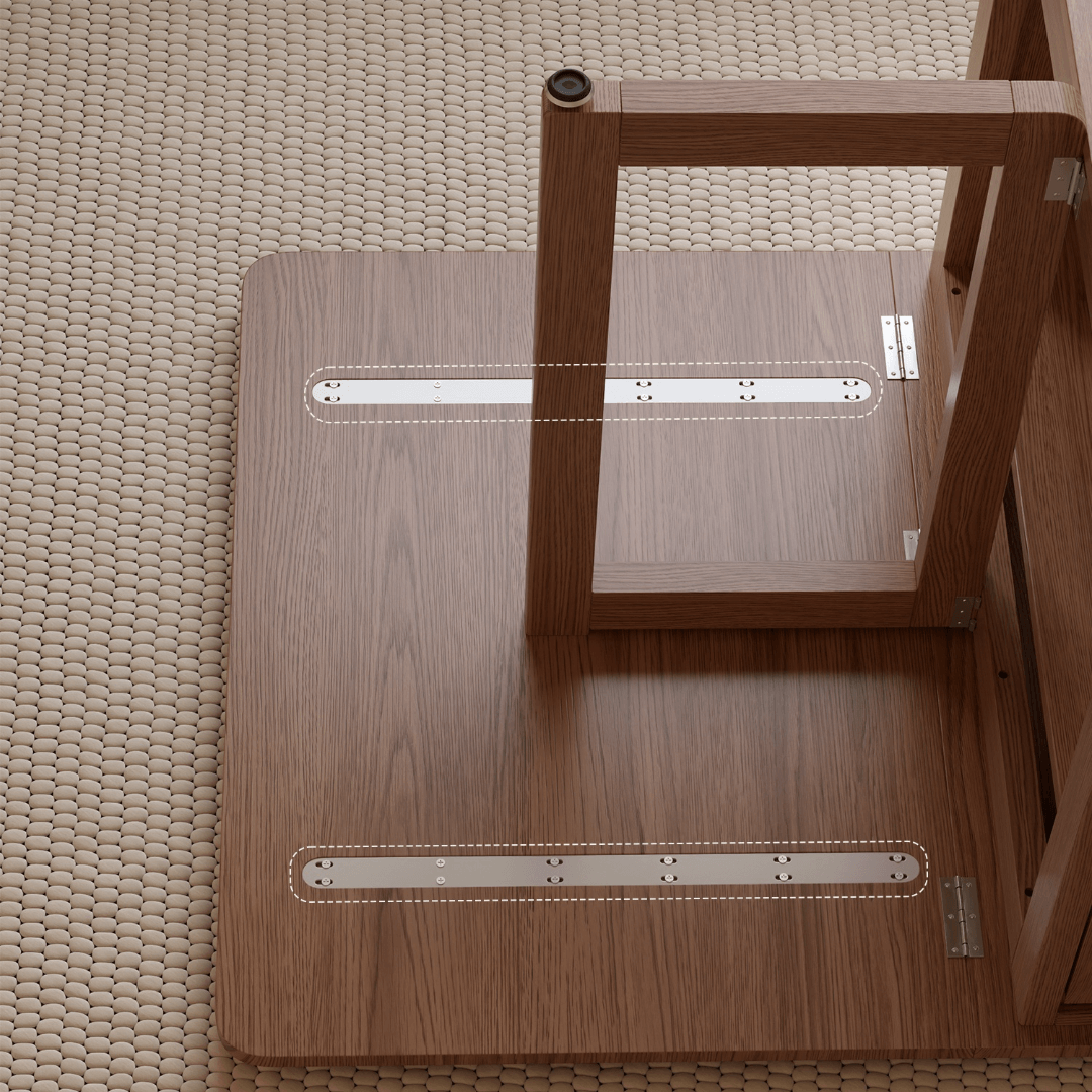 Folding dining table with storage, space-saving and multi-purpose design for small spaces