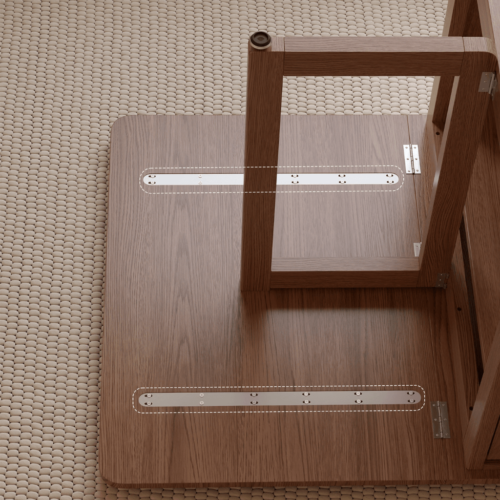 Folding dining table with storage, space-saving and multi-purpose design for small spaces