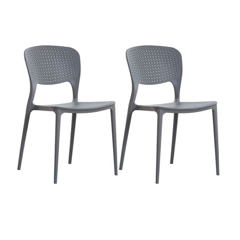 Stackable Scandinavian style plastic and acrylic side chair for dining room