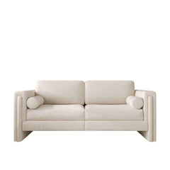 Modern Single Upholstered Sofa Armchair Teddy Fabric or Cotton Linen Blend Options