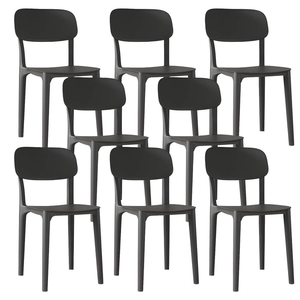 Stackable Nordic acrylic dining chair with backrest and acrylic legs