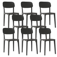 Nordic Backrest Stackable Acrylic Chair with Acrylic Legs for Dining Room Dining Chairs