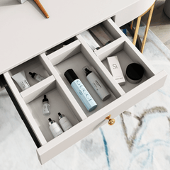 Stylish Minimalist Makeup Desk with Multi-Functional Storage