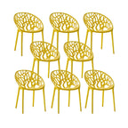 Scandinavian style sloped arm chair made of plastic and acrylic, ideal for kitchen and dining areas