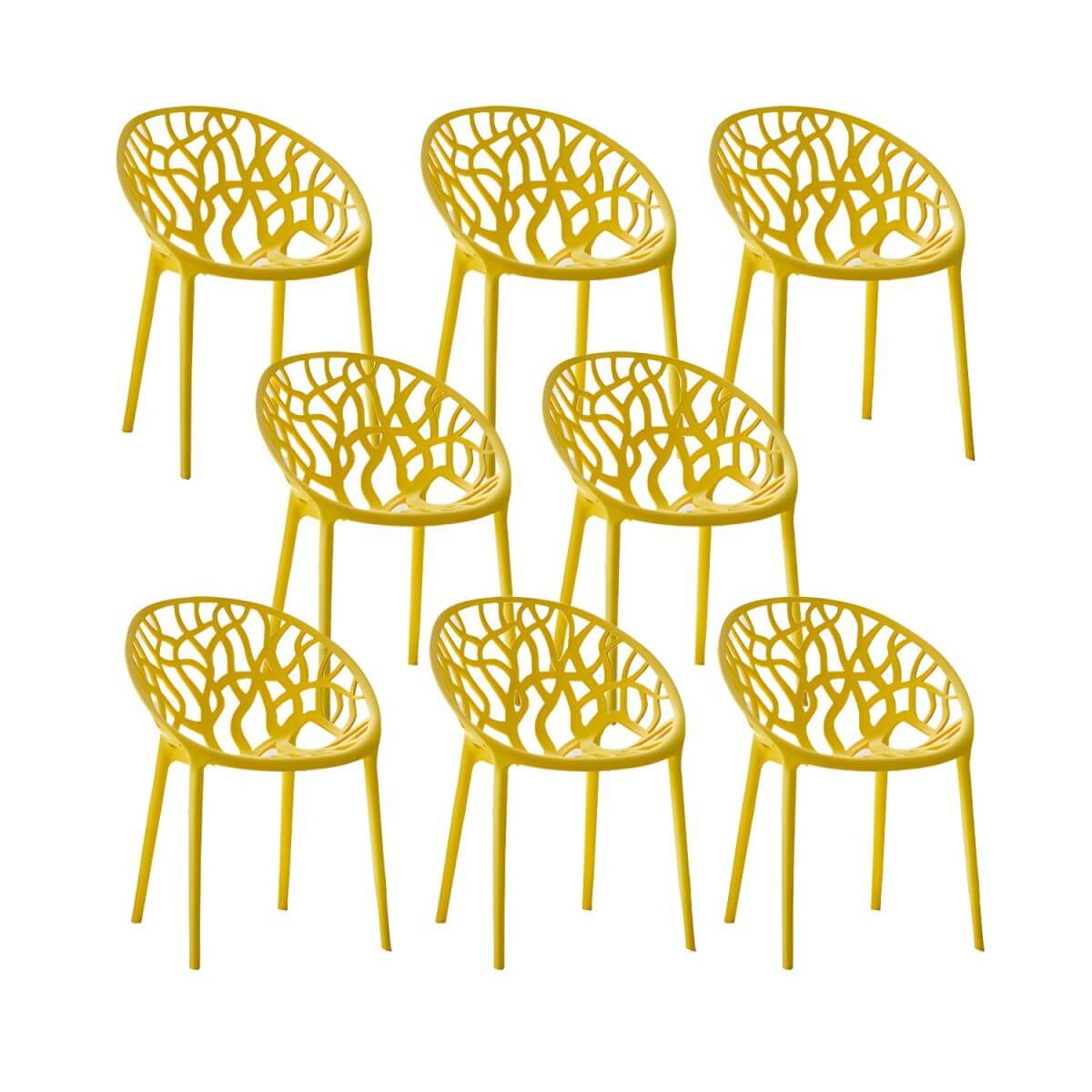 Scandinavian style sloped arm chair made of plastic and acrylic, ideal for kitchen and dining areas