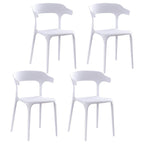 Acrylic Nordic dining chair with backrest and armrests, featuring clear acrylic legs