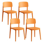 Scandinavian style stackable plastic and acrylic side chair for kitchen and dining