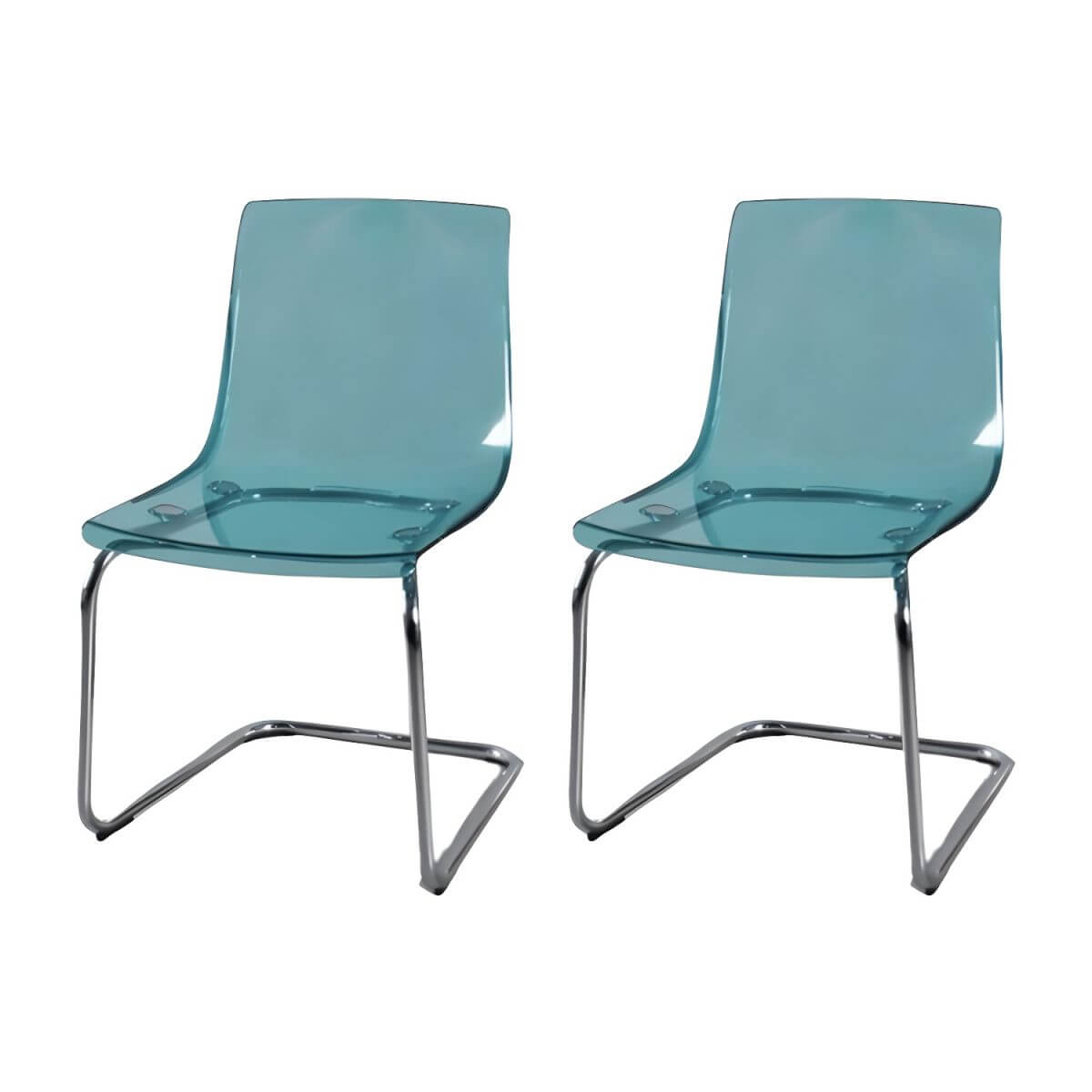 Scandinavian style low back side chair made of plastic and acrylic, ideal for kitchen and dining areas