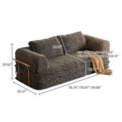 Freely Configurable Modular Futons Foldable Floor Couch Bed Sleeper Sofas with Corduroy Fabric