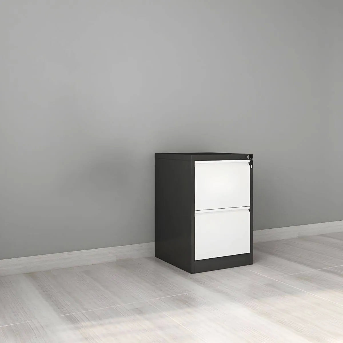 Fire-Resistant Metal File Cabinet With Lockable Vertical Storage