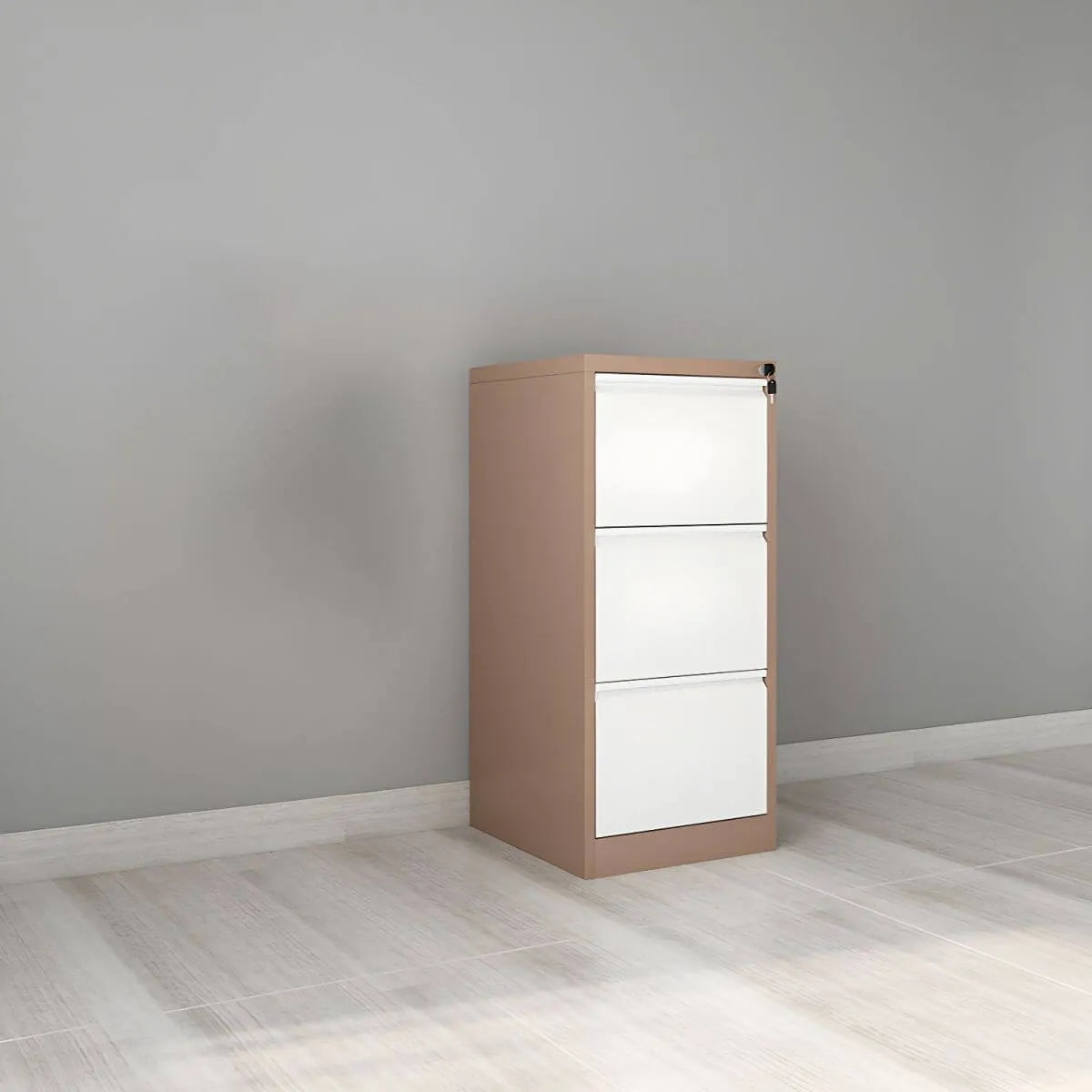Fire-Resistant Metal File Cabinet With Lockable Vertical Storage