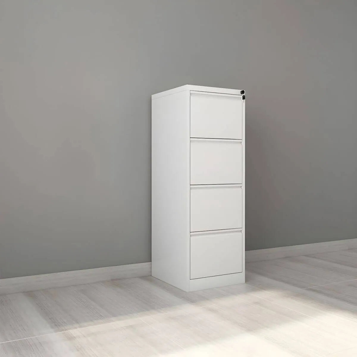 Fire-Resistant Metal File Cabinet With Lockable Vertical Storage