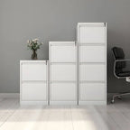 Fire-Resistant Metal File Cabinet With Lockable Vertical Storage