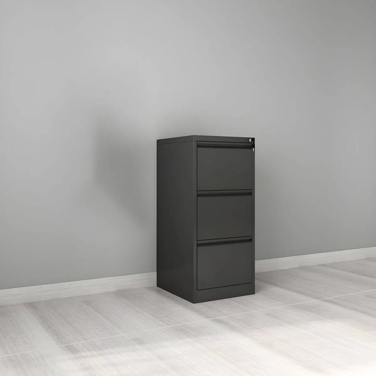 Fire-Resistant Metal File Cabinet With Lockable Vertical Storage