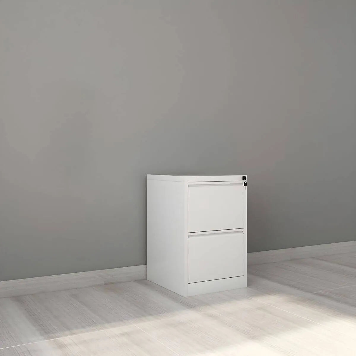 Fire-Resistant Metal File Cabinet With Lockable Vertical Storage