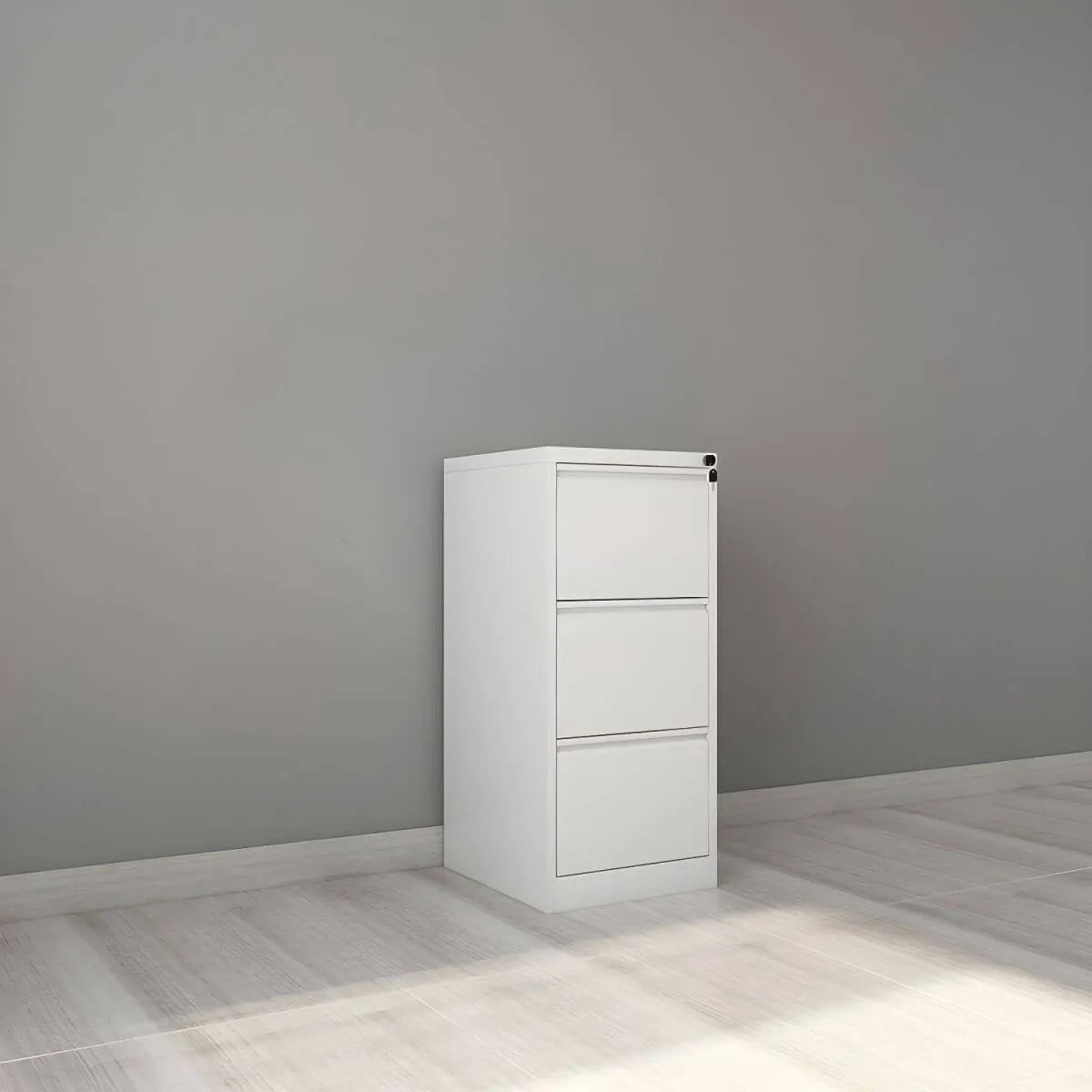 Fire-Resistant Metal File Cabinet With Lockable Vertical Storage