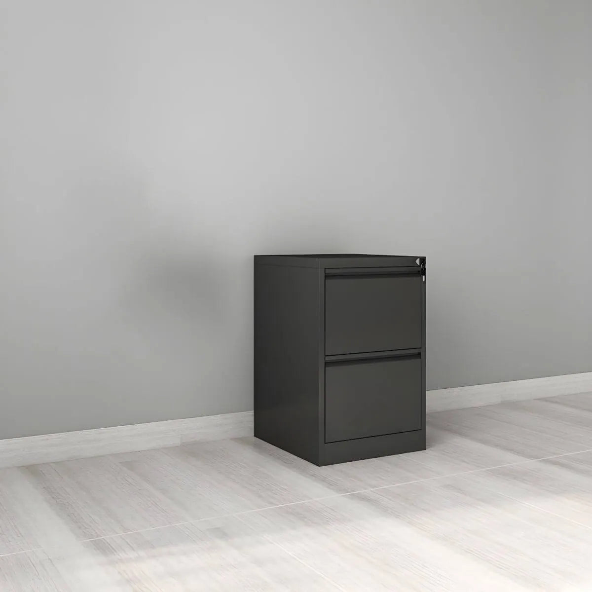 Fire-Resistant Metal File Cabinet With Lockable Vertical Storage