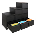 Fire-Resistant Metal File Cabinet With Lockable Vertical Storage