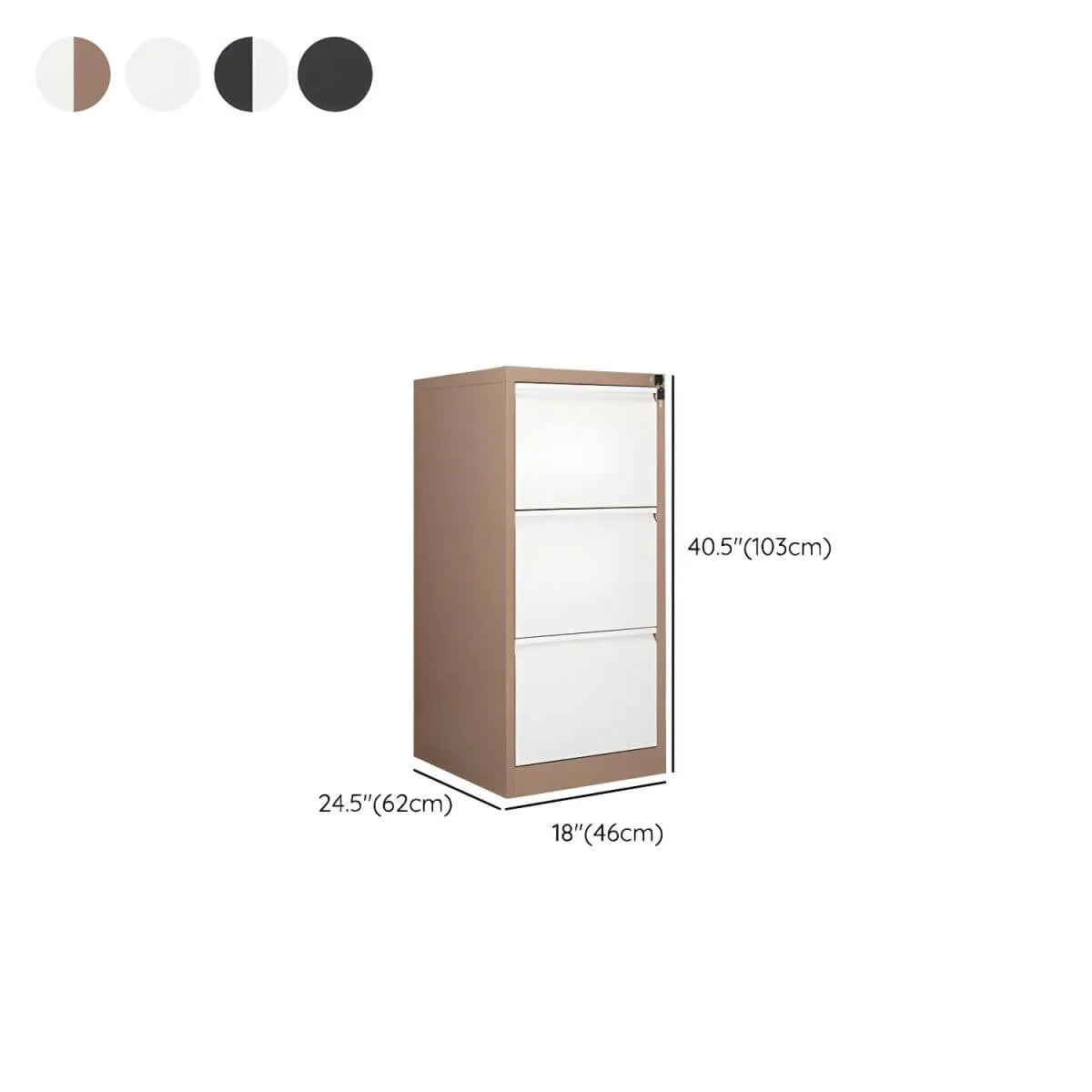Fire-Resistant Metal File Cabinet With Lockable Vertical Storage Dimensions