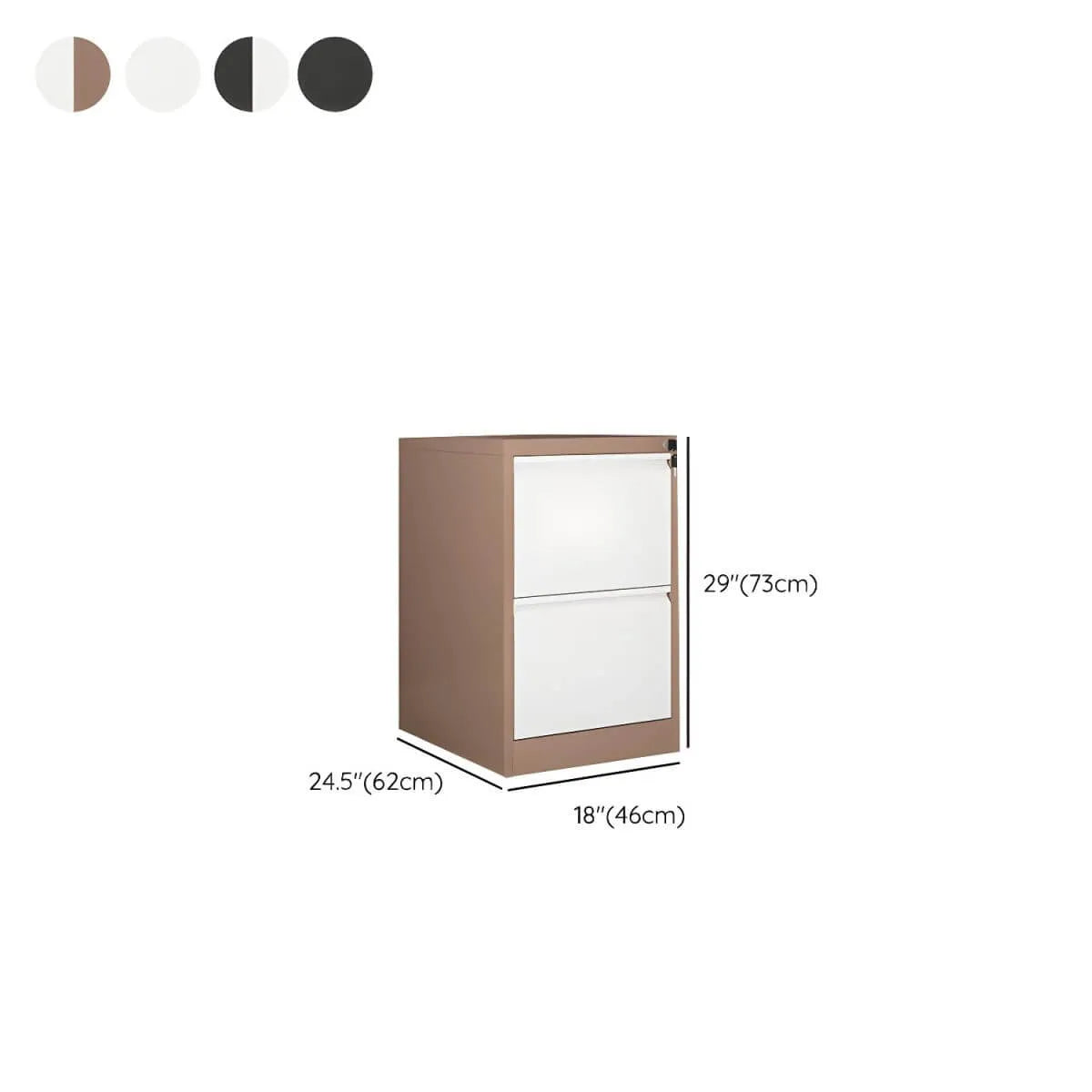 Fire-Resistant Metal File Cabinet With Lockable Vertical Storage Dimensions
