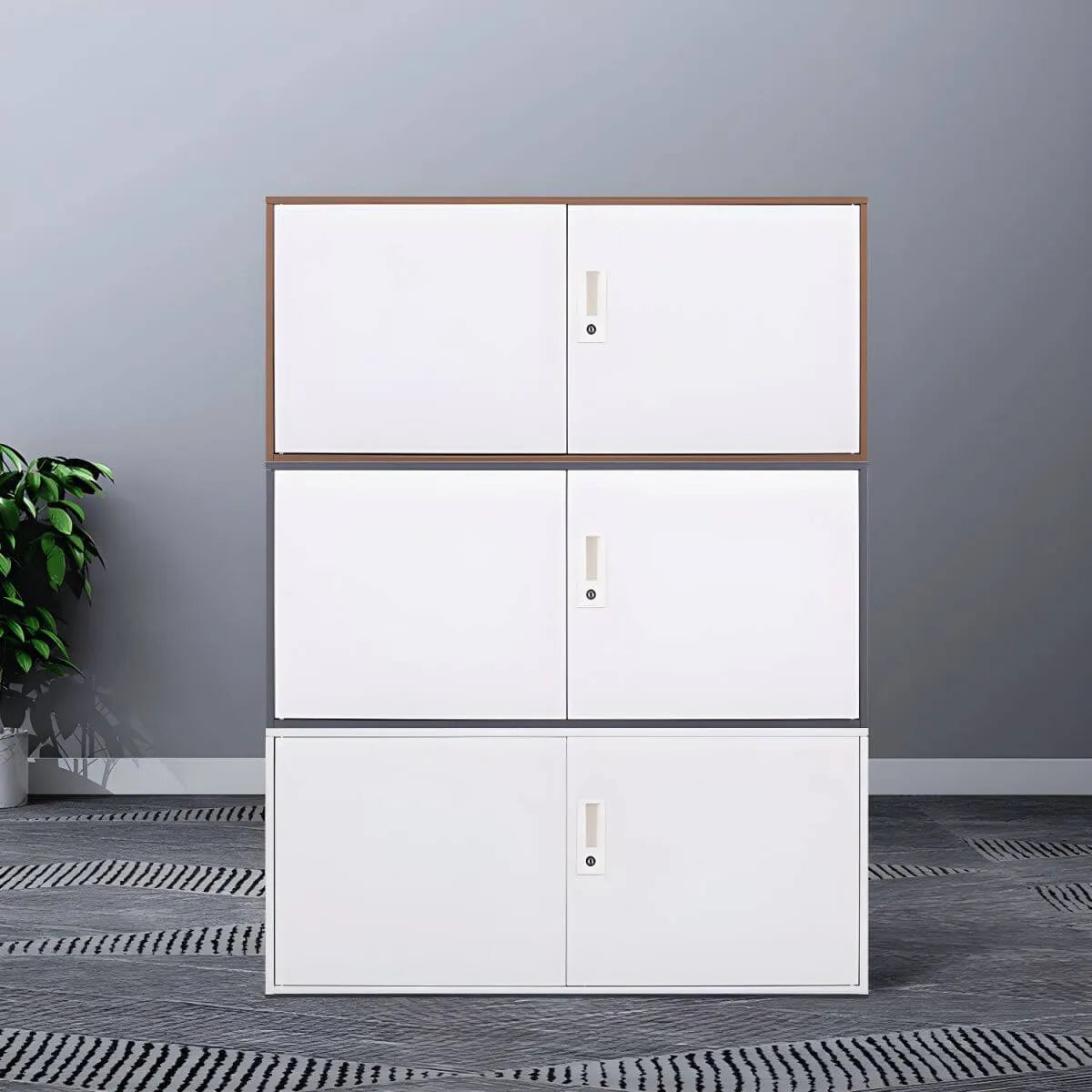 Fire-Resistant Metal Lateral Storage Cabinet With Key Lock Secondary image