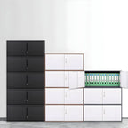 Fire-Resistant Metal Lateral Storage Cabinet With Key Lock