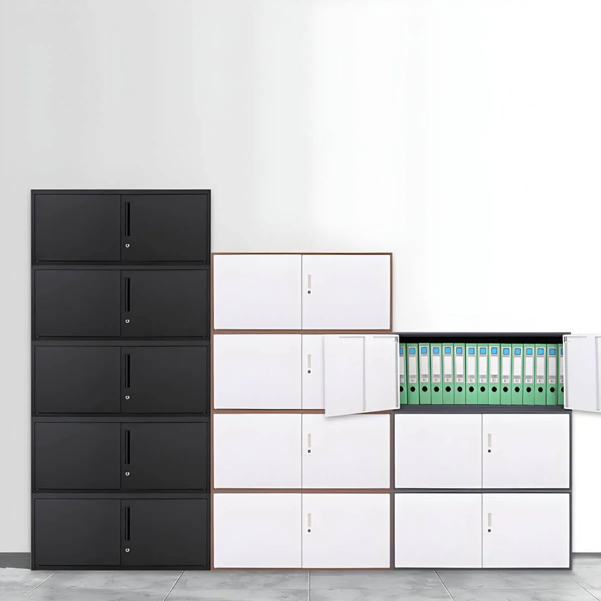 Fire-Resistant Metal Lateral Storage Cabinet With Key Lock