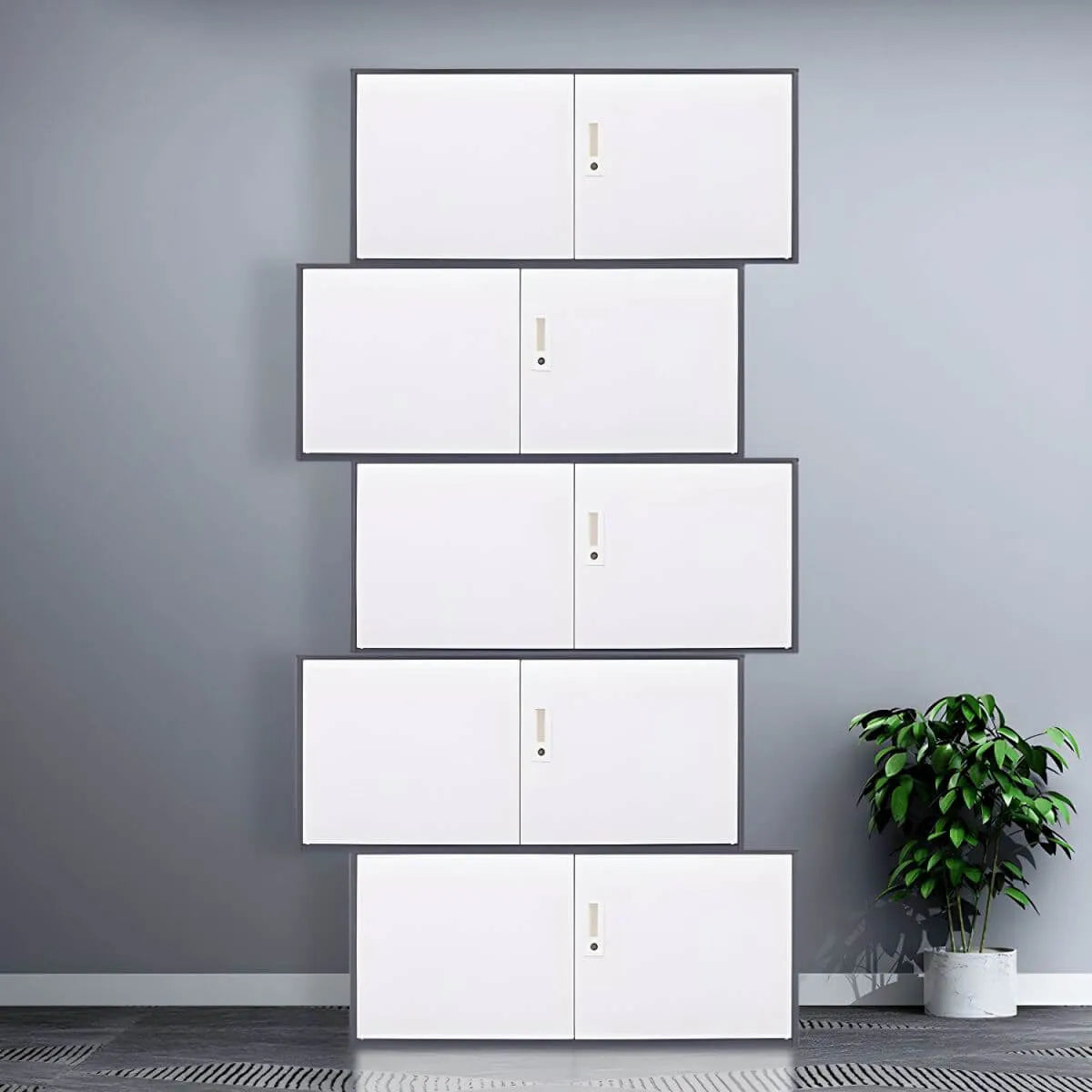 Fire-Resistant Metal Lateral Storage Cabinet With Key Lock Main Product Image