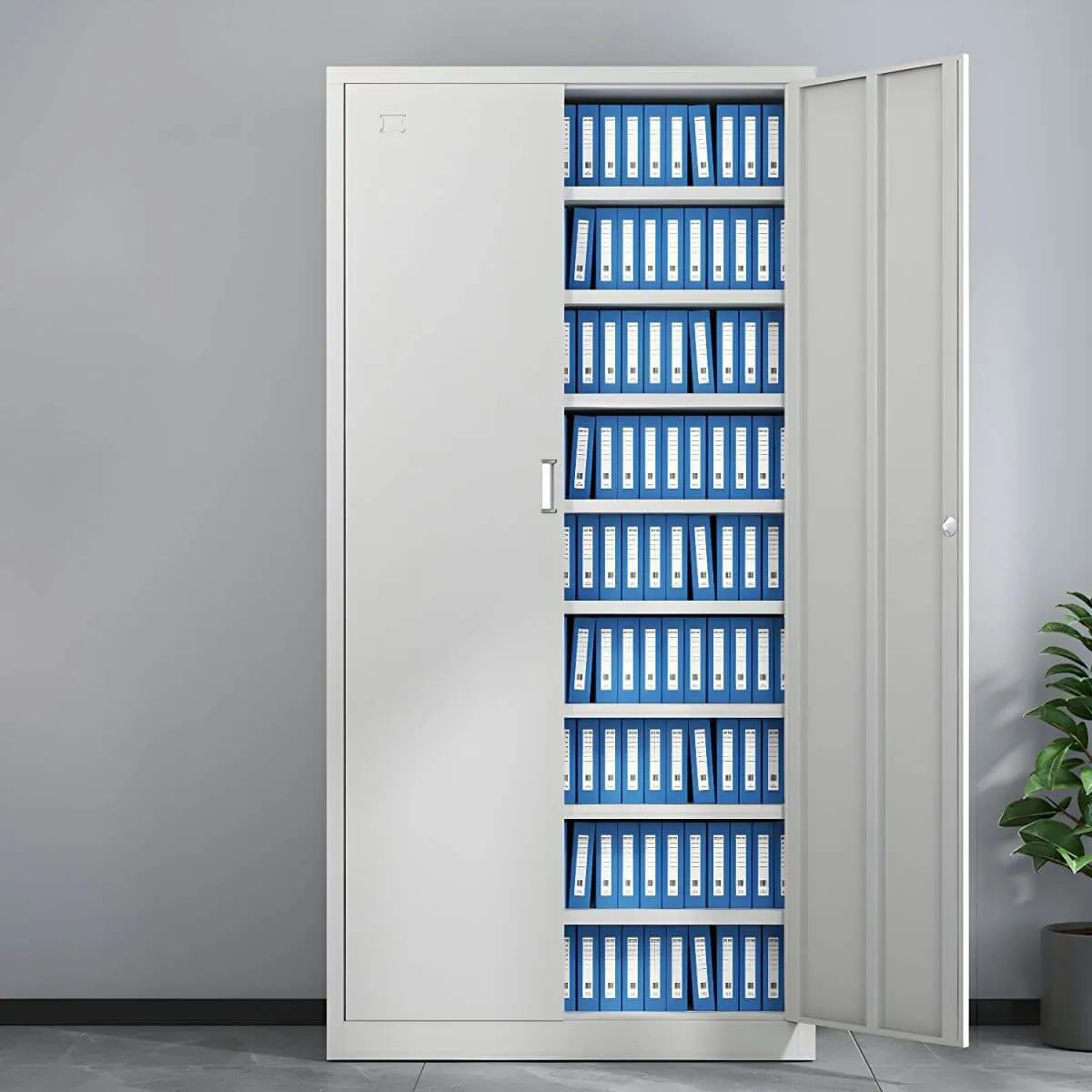 Fireproof Steel Storage Cabinet Series With Glass Doors and Lock