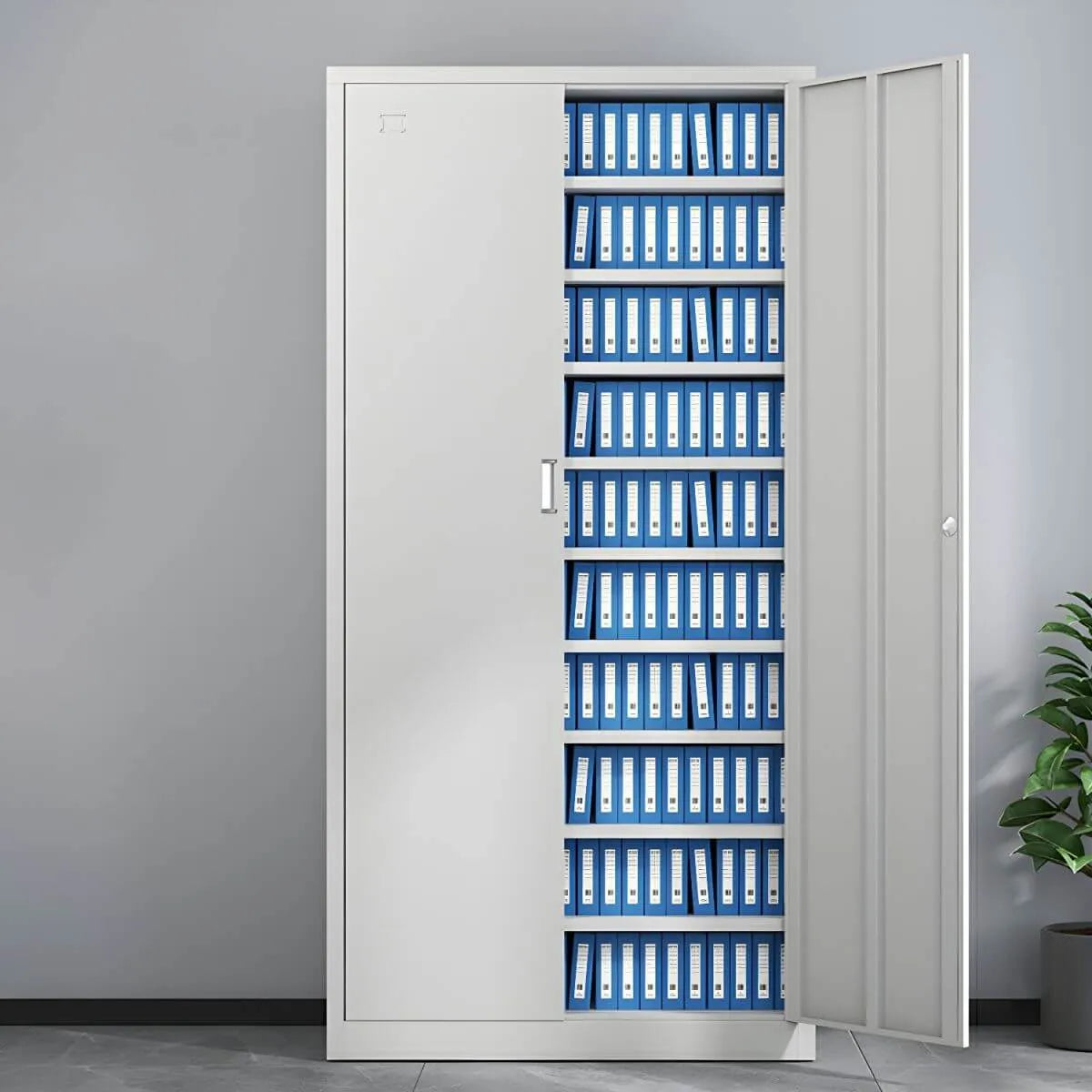 Fireproof Steel Storage Cabinet Series With Glass Doors and Lock