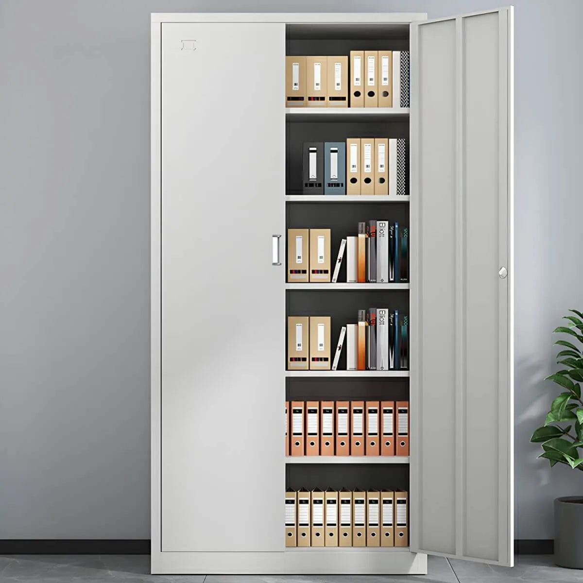 Fireproof Steel Storage Cabinet Series With Glass Doors and Lock