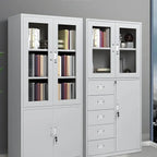 Fireproof Steel Storage Cabinet Series With Glass Doors and Lock