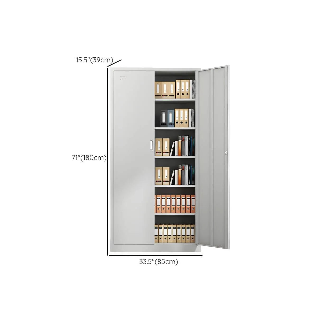 Fireproof Steel Storage Cabinet Series With Glass Doors and Lock Dimensions