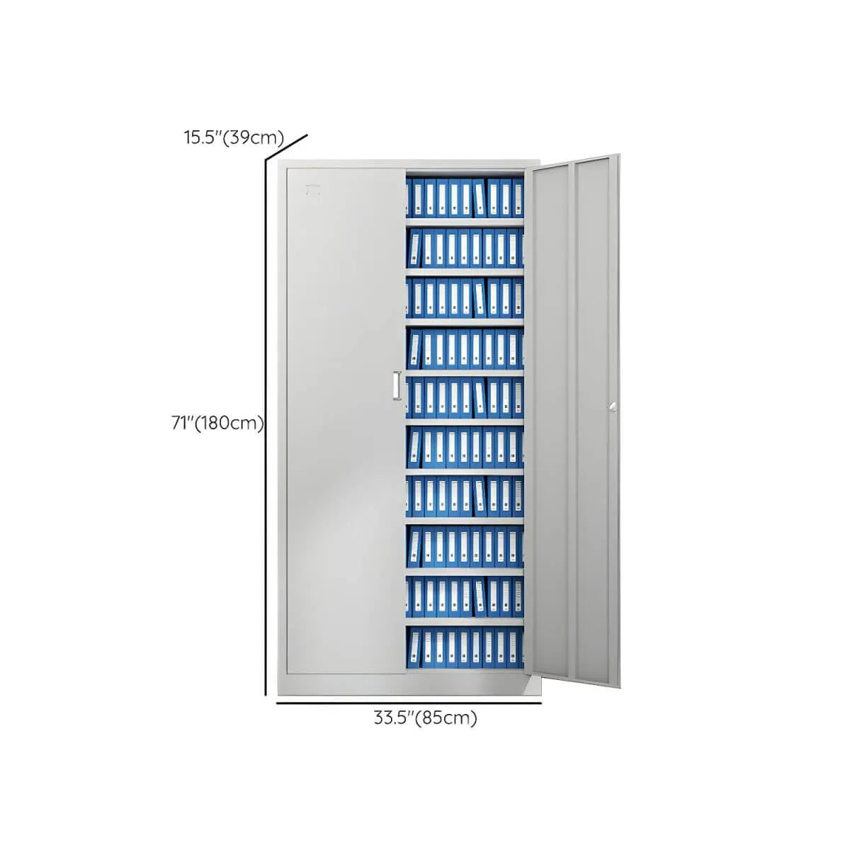 Fireproof Steel Storage Cabinet Series With Glass Doors and Lock Dimensions