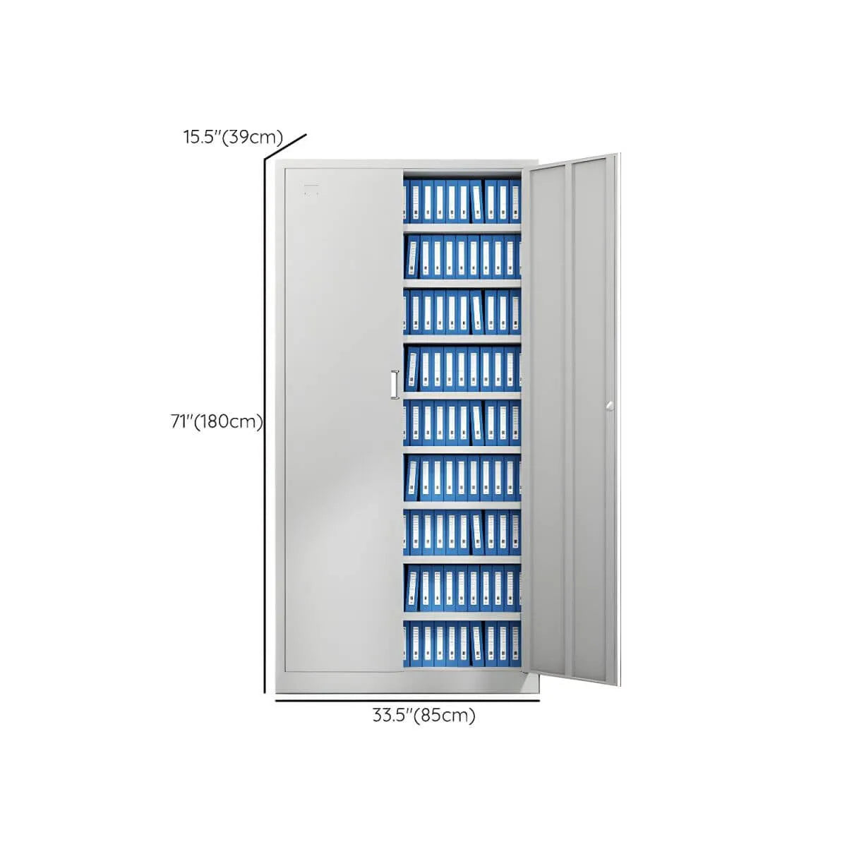Fireproof Steel Storage Cabinet Series With Glass Doors and Lock Dimensions