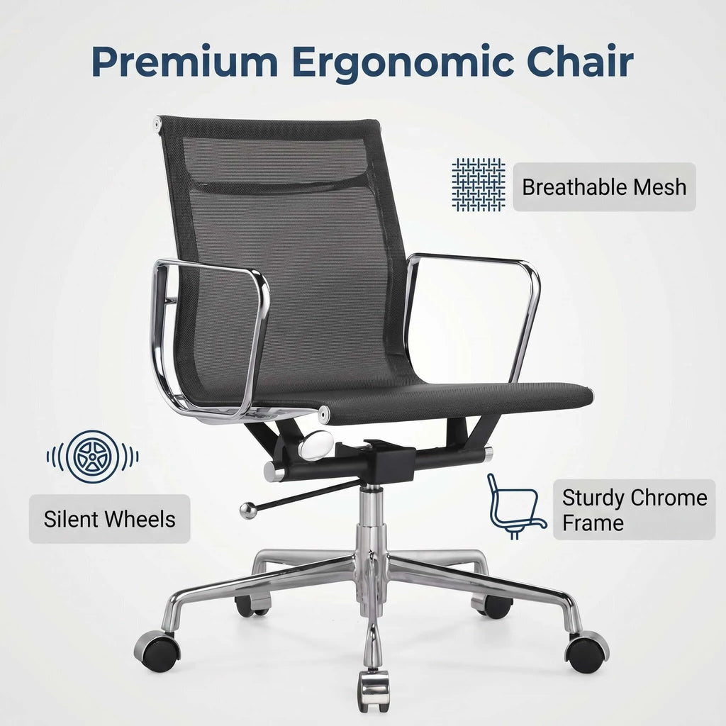 Fjord Ergonomic Mesh Office Chair with Chrome Frame