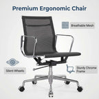 Fjord Ergonomic Mesh Office Chair with Chrome Frame