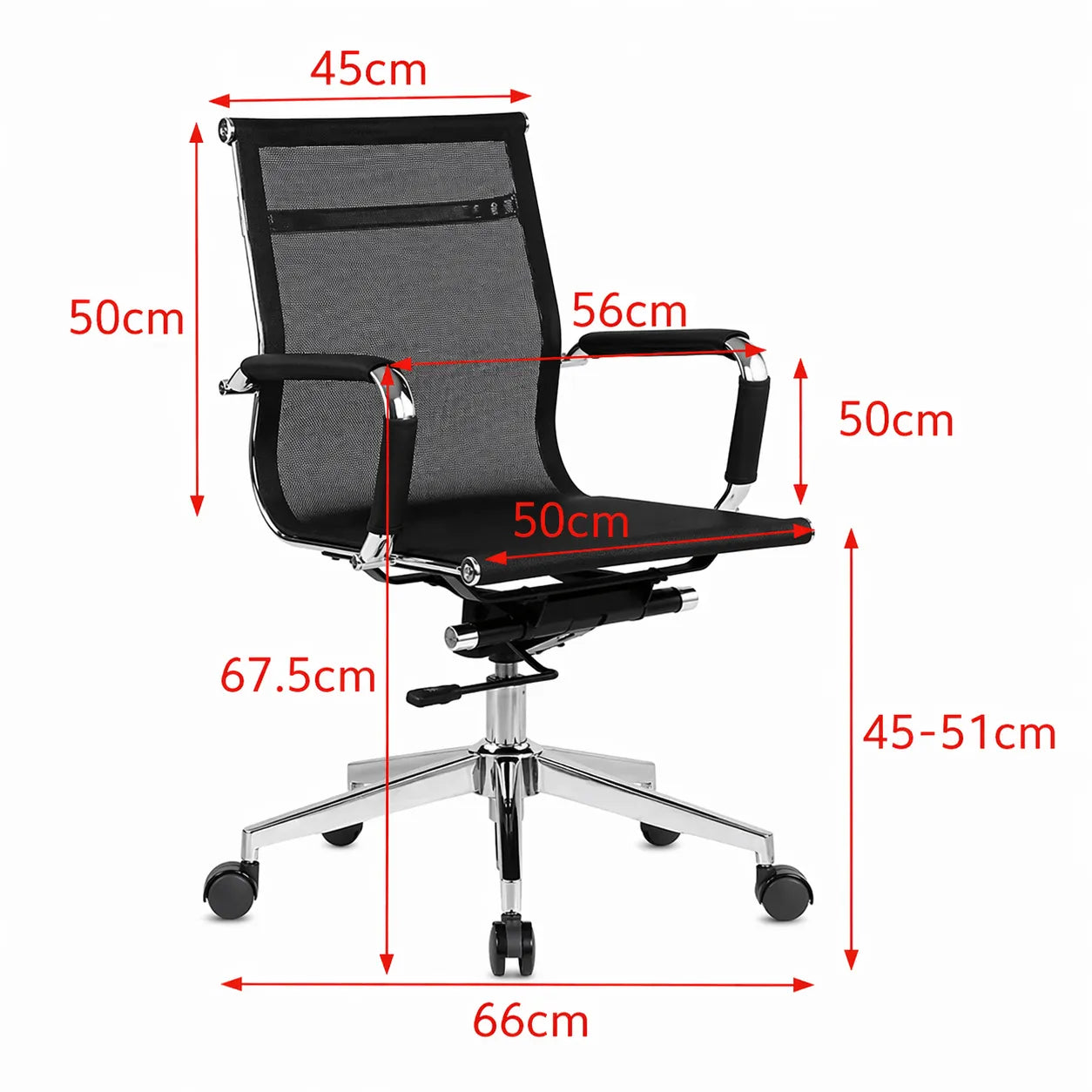 Fjord Ergonomic Mesh Office Chair with Chrome Frame