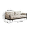 Floral Sofa Bed in Dark Walnut Ash Wood, Vintage Slim Frame Series