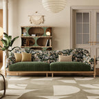 Floral Sofa With Ash Wood Frame, French Vintage Lounge Silhouette Main Product Image